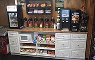 Inside of store coffee counter